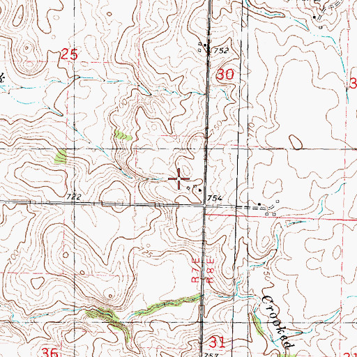 Topographic Map of Geldean Airport, IL