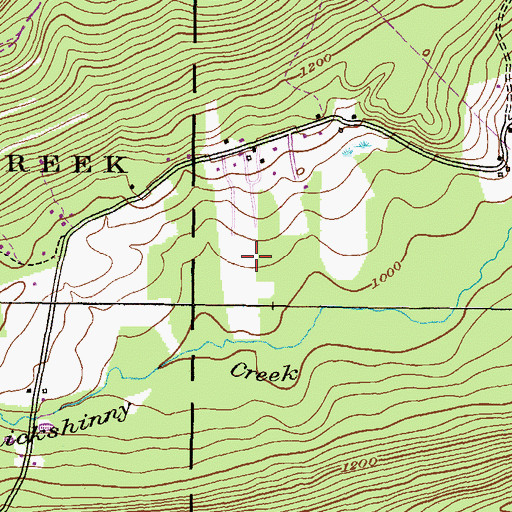 Topographic Map of Clear Brook Lodge, PA