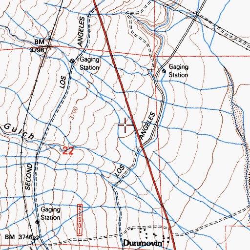 Topographic Map of Johnson Canyon, CA