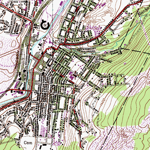 Topographic Map of Marian Community Hospital (historical), PA