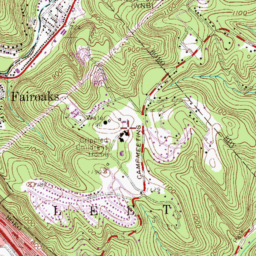 Topographic Map of HealthSouth Rehabilitation Hospital of Sewickley, PA