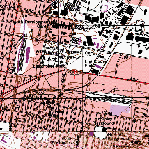 Topographic Map of Saint Christophers Hospital for Children, PA