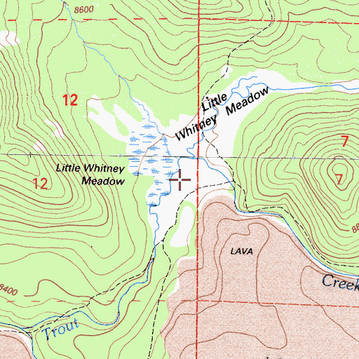 Topographic Map of Johnson Creek, CA