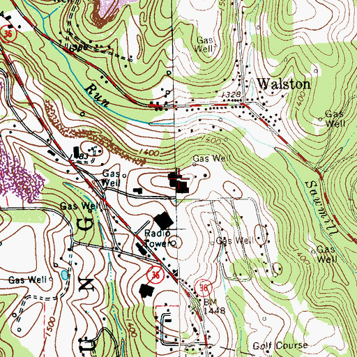 Topographic Map of Punxsutawney Area Hospital, PA