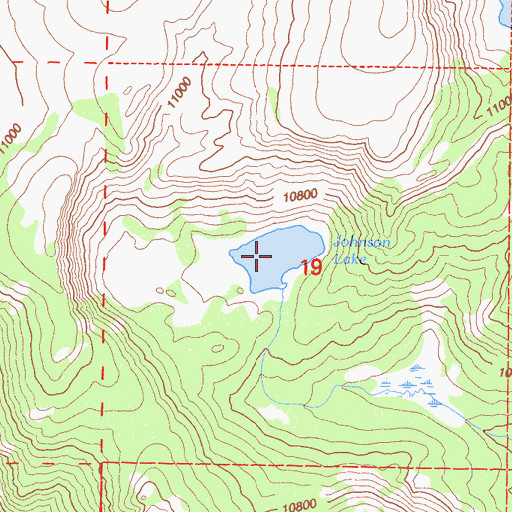 Topographic Map of Johnson Lake, CA