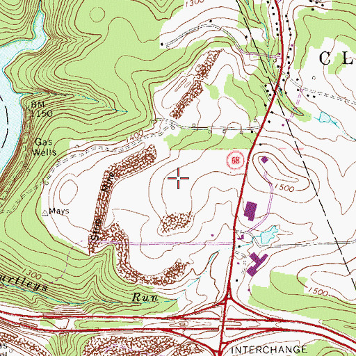 Topographic Map of Clarion Psychiatric Center, PA