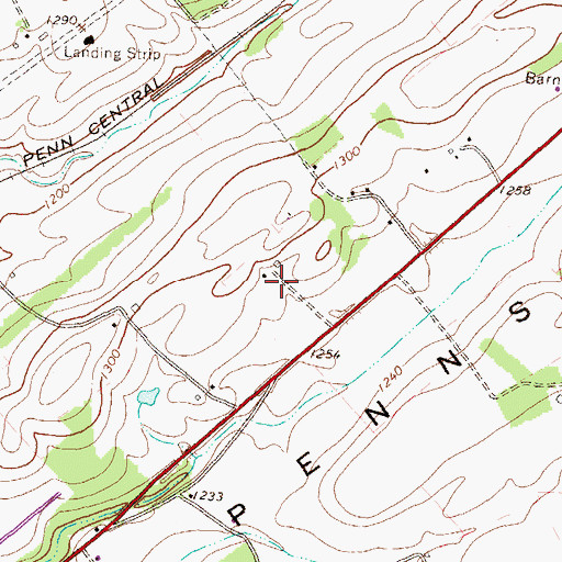 Topographic Map of Meadows Psychiatric Center, PA