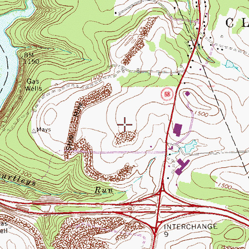 Topographic Map of Clarion Hospital, PA