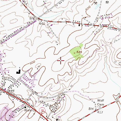 Topographic Map of HealthSouth Rehabilitation Hospital of York, PA