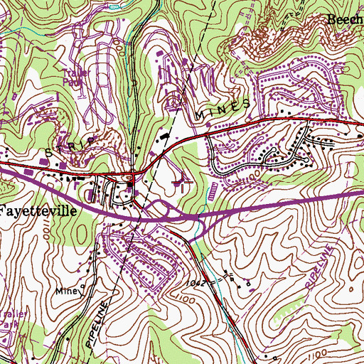 Topographic Map of Kindred Hospital Pittsburgh, PA