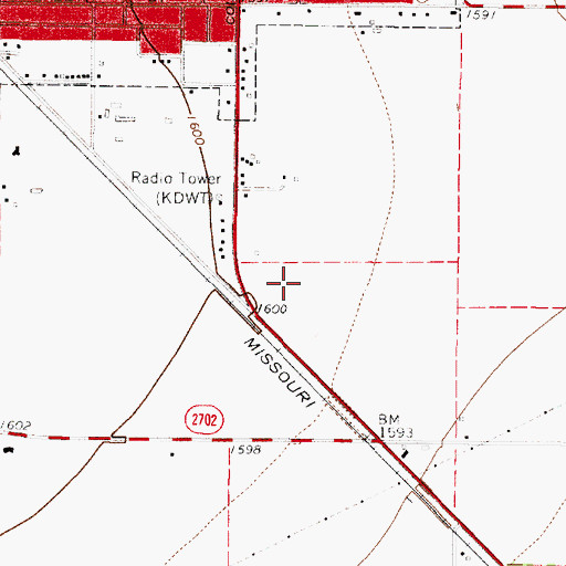 Topographic Map of Stamford Memorial Hospital, TX