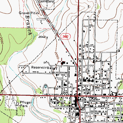 Topographic Map of Concho County Hospital, TX