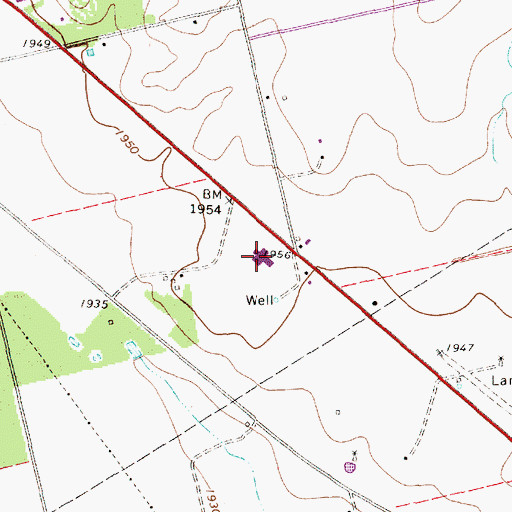 Topographic Map of Fisher County Hospital, TX
