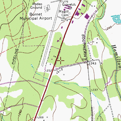 Topographic Map of Seton Highland Lakes Hospital, TX