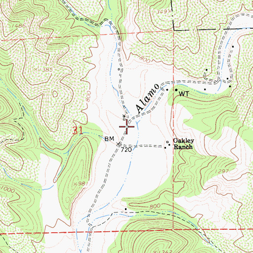 Topographic Map of Jollo Creek, CA