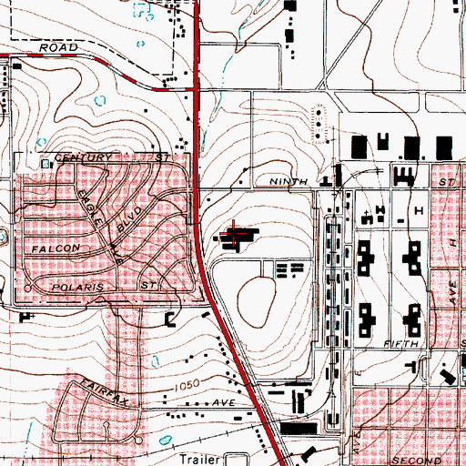 Topographic Map of Sheppard Hospital - 82nd Medical Group, TX