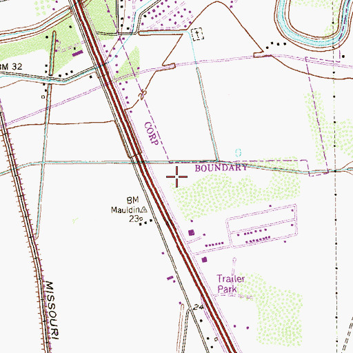 Topographic Map of Brownsville Doctors Hospital, TX