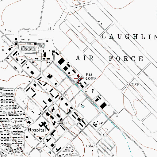 Topographic Map of 47th Medical Group Laughlin Air Force Base, TX