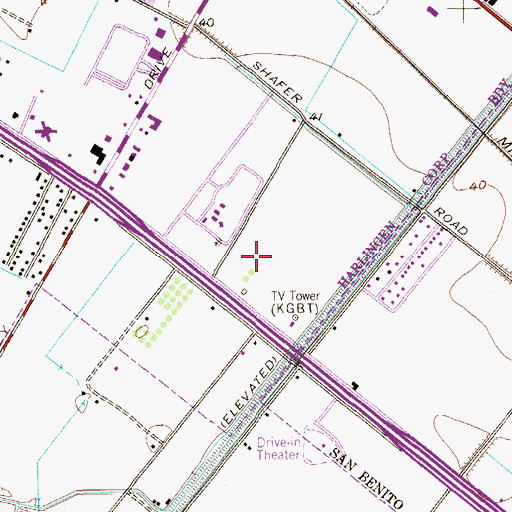Topographic Map of Harlingen Medical Center, TX