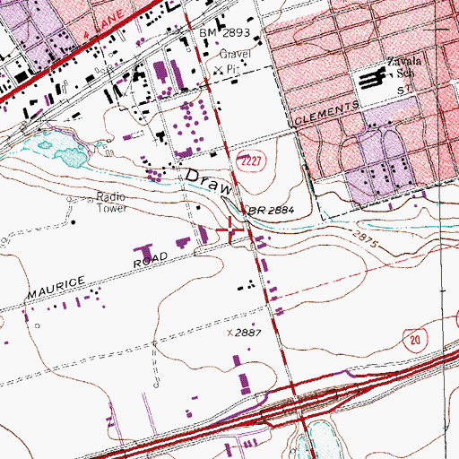 Topographic Map of Turning Point, TX