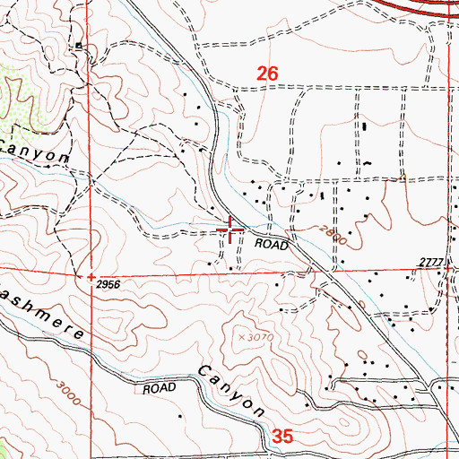 Topographic Map of Jones Canyon, CA