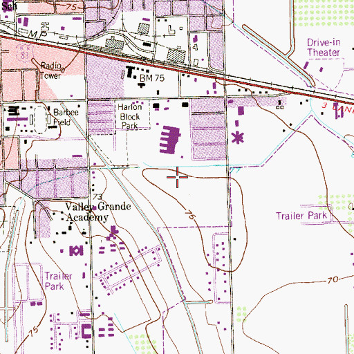 Topographic Map of Weslaco Rehabilitation Hospital, TX