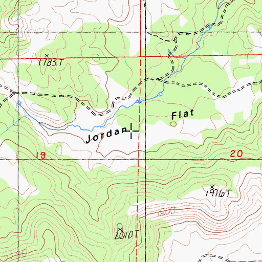 Topographic Map of Jordan Flat, CA