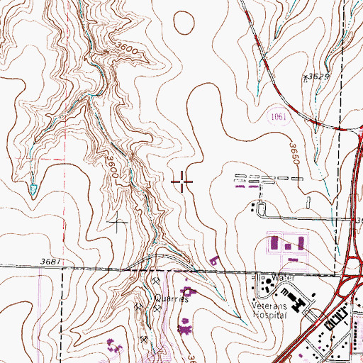 Topographic Map of Quail Creek Surgical Hospital, TX