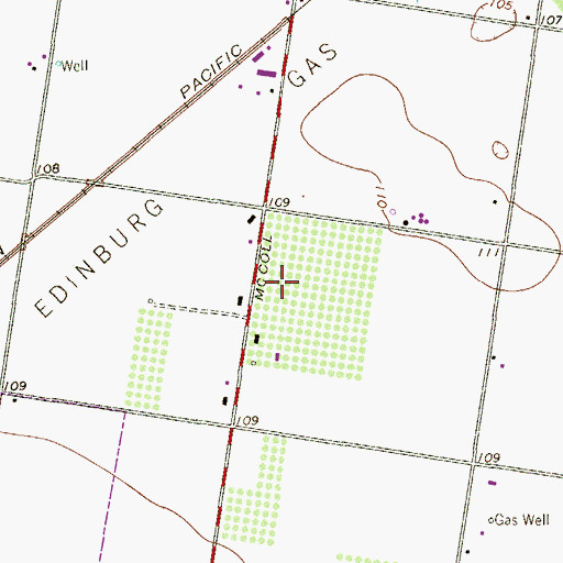 Topographic Map of Solara Hospital McAllen, TX