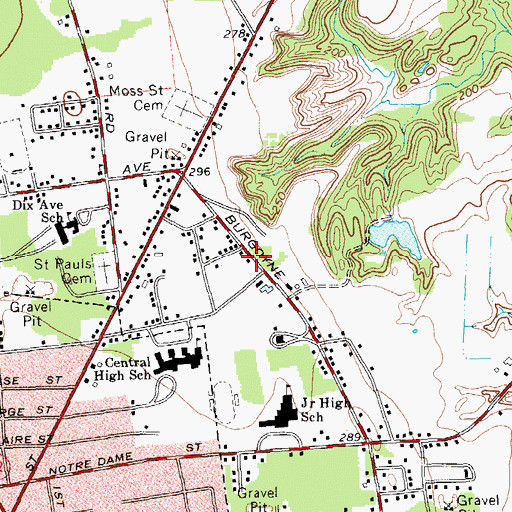 Topographic Map of Kingsbury Volunteer Hose Company, NY