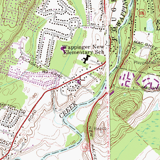 Topographic Map of Red Oaks Fire Company 1, NY