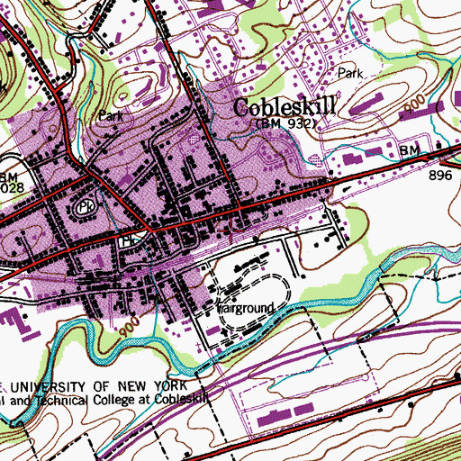 Topographic Map of Cobleskill Fire Department, NY