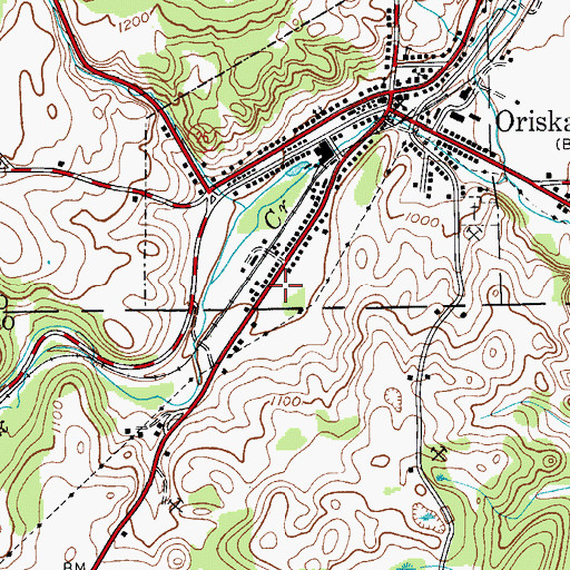 Topographic Map of Oriskany Falls Fire Department, NY