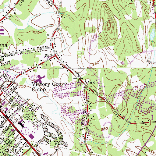 Topographic Map of Midway Fire Department Station 2, NY