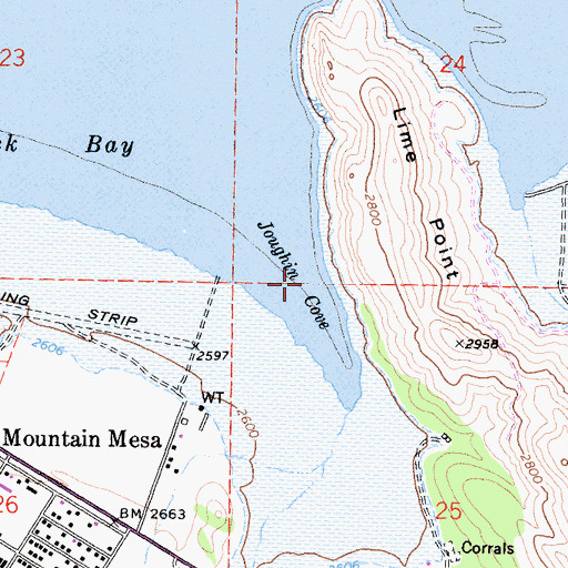 Topographic Map of Joughin Cove, CA