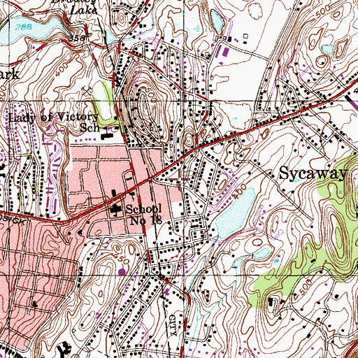 Topographic Map of Brunswick Volunteer Fire Company, NY