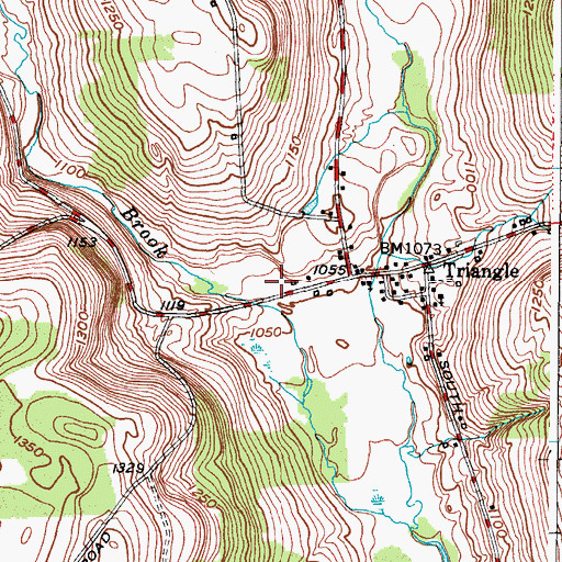 Topographic Map of Triangle Volunteer Fire Company, NY