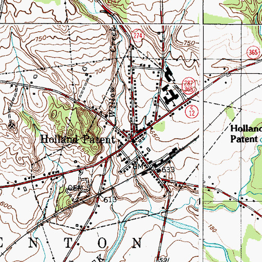 Topographic Map of Holland Patent Fire Department, NY