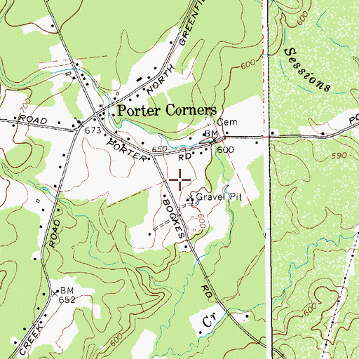 Topographic Map of Greenfield Fire District Porter Corners Fire Company 2, NY