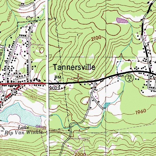 Topographic Map of Hunter Ambulance Service, NY