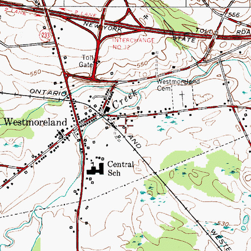 Topographic Map of Westmoreland Fire Department, NY