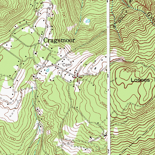 Topographic Map of Cragsmoor Volunteer Fire Department, NY