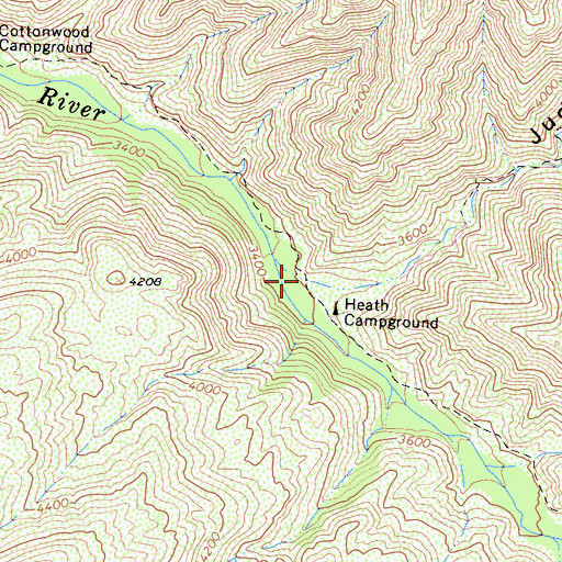 Topographic Map of Judell Canyon, CA