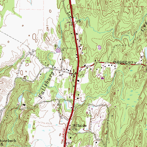 Topographic Map of Hillside Fire Department, NY