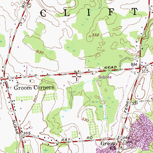 Topographic Map of Vischer Ferry Fire District, NY