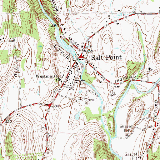 Topographic Map of Salt Point Fire Department, NY