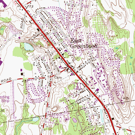 Topographic Map of East Greenbush Fire Department Main Station, NY