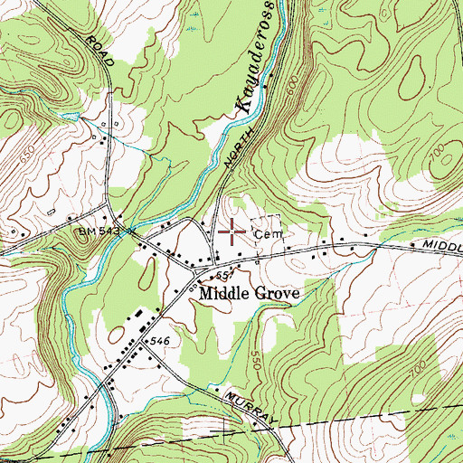 Topographic Map of Middle Grove Fire Company, NY