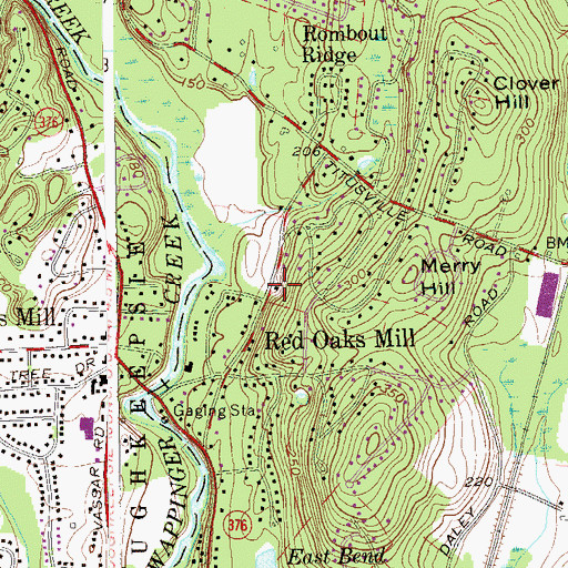 Topographic Map of Southwest LaGrange Fire Company 3, NY