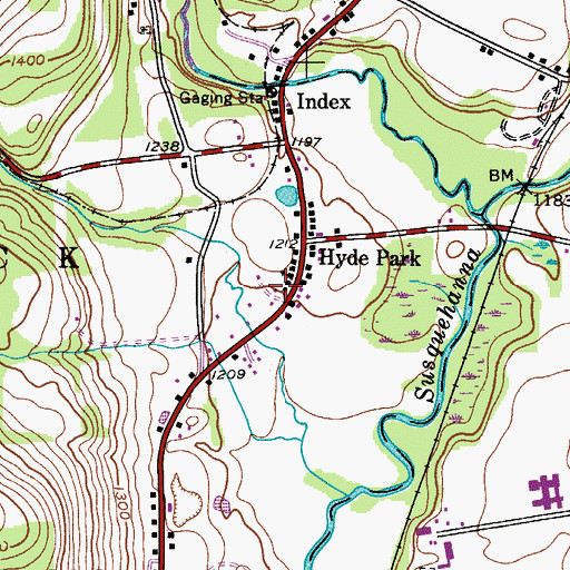 Topographic Map of Hartwick Fire Department Company 2, NY